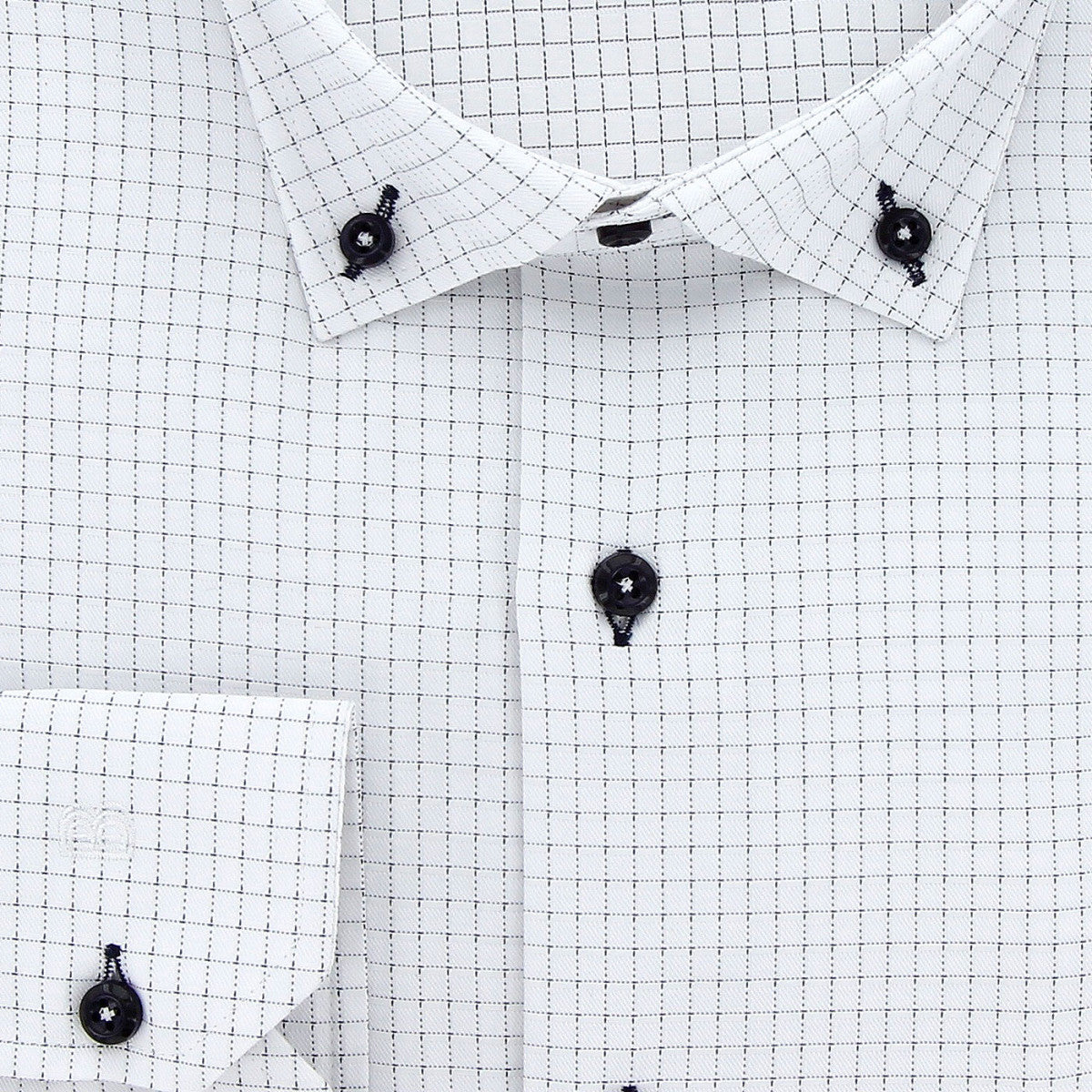 Chemise forte taille tissus premium à carreaux AB6DB1 bleu