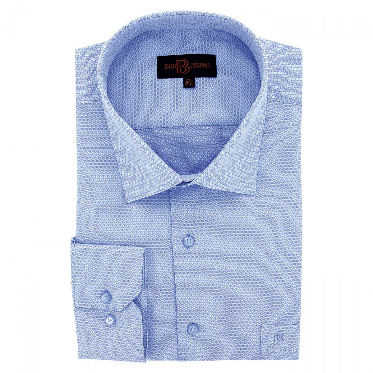 Chemise forte taille tissus premium armuré bastini-aa5db2 bleu