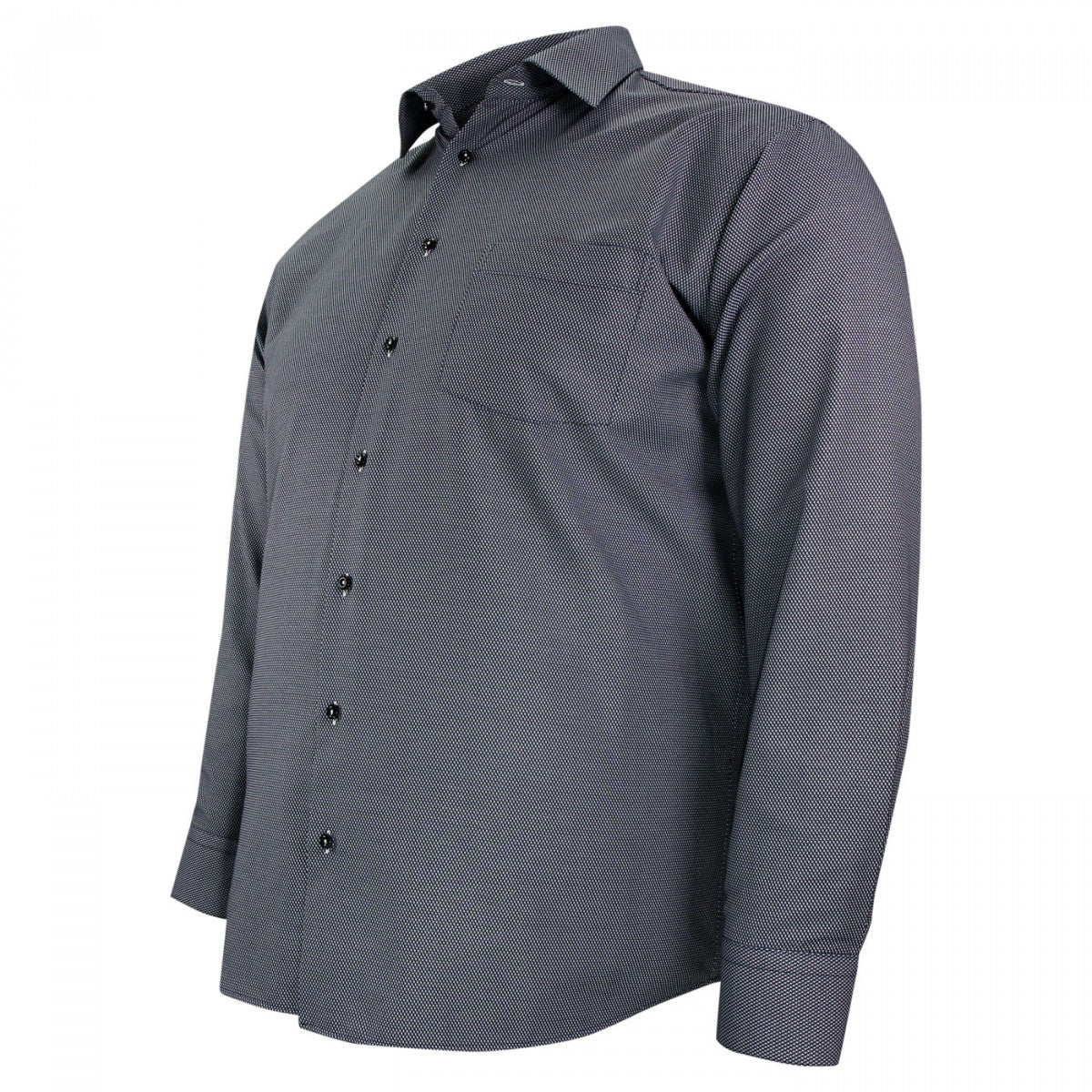 Chemise forte taille tissus premium armuré AB5DB1 bleu nuit