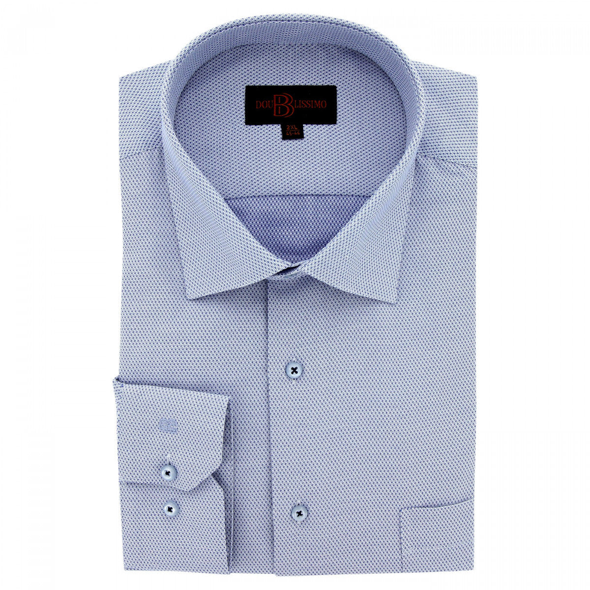 Chemise forte taille tissus premium armuré AB5DB3 bleu