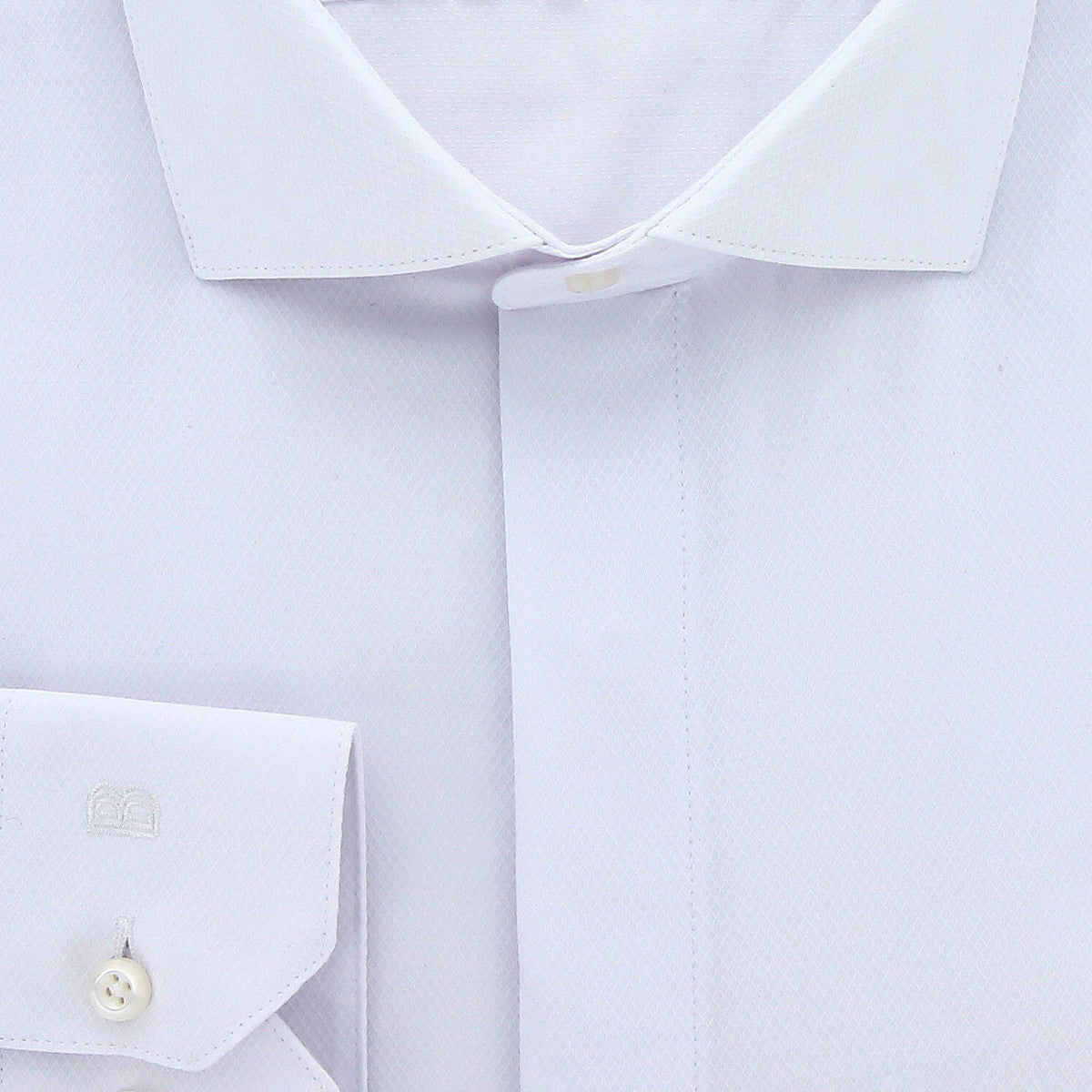 Chemise forte taille tissus premium armuré AB1DB1 blanc