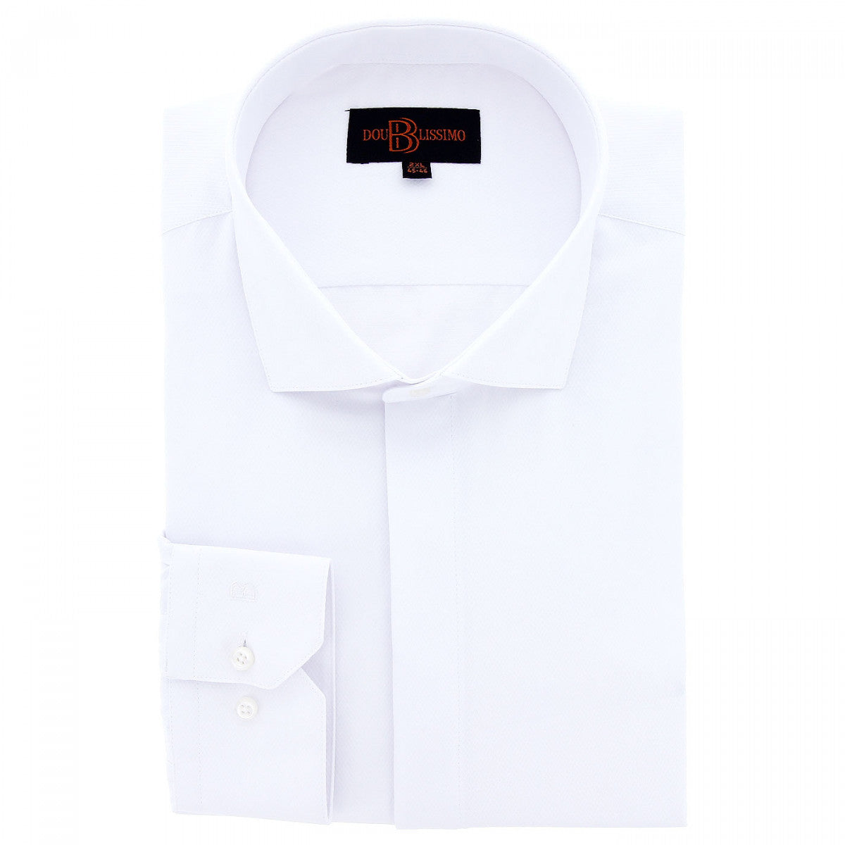 Chemise forte taille tissus premium armuré AB1DB1 blanc