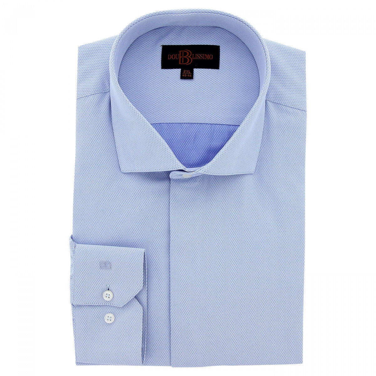Chemise forte taille tissus premium armuré AB1DB2 bleu