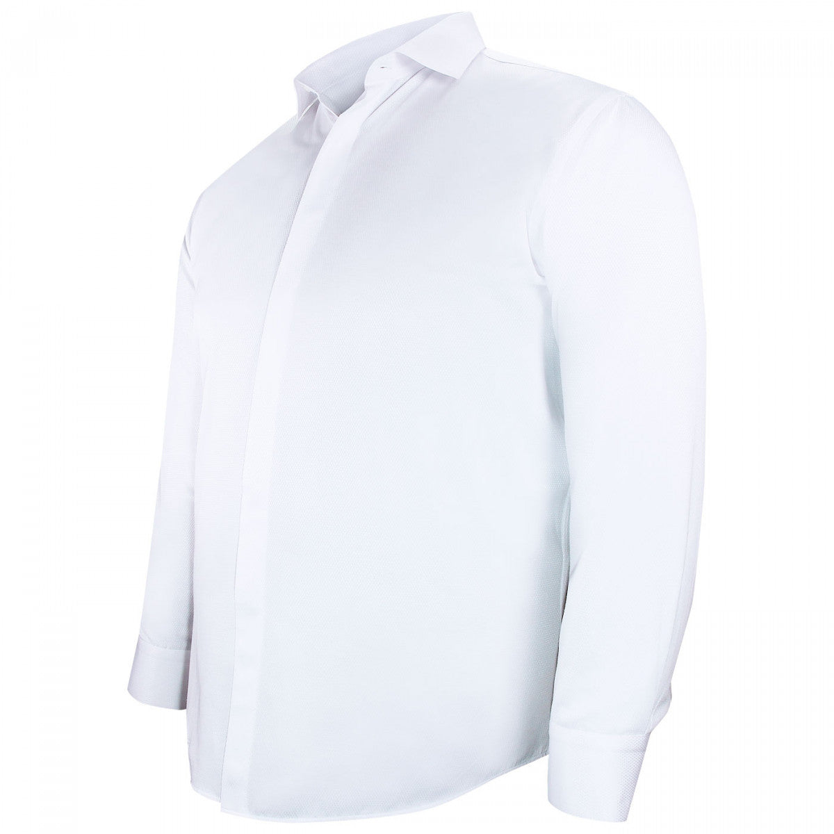 Chemise forte taille tissus premium armuré AB2DB2 blanc