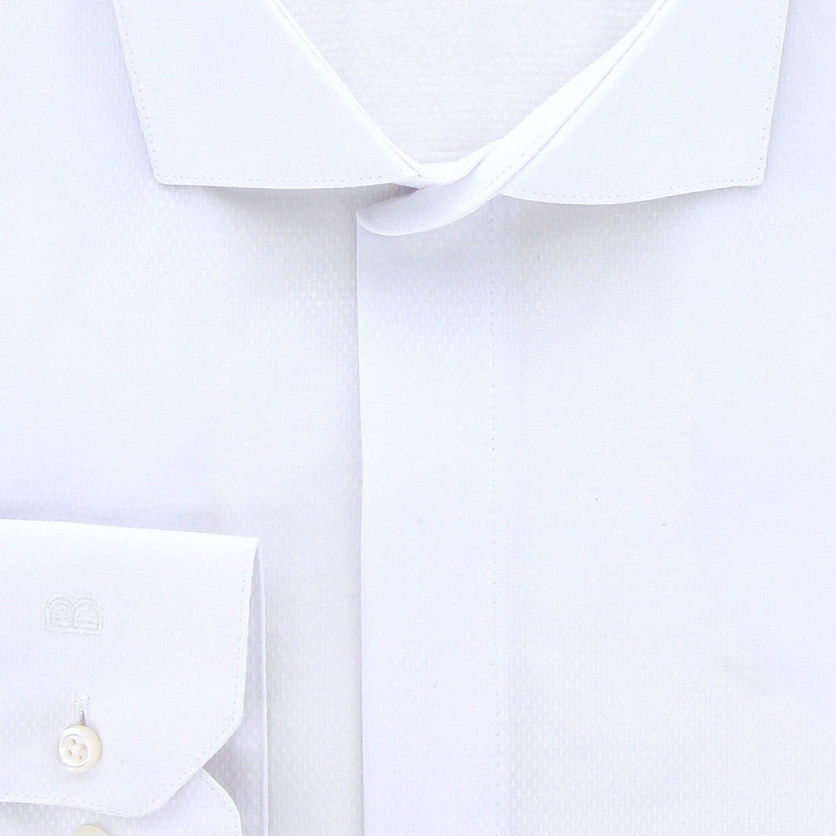 Chemise forte taille tissus premium armuré AB2DB2 blanc
