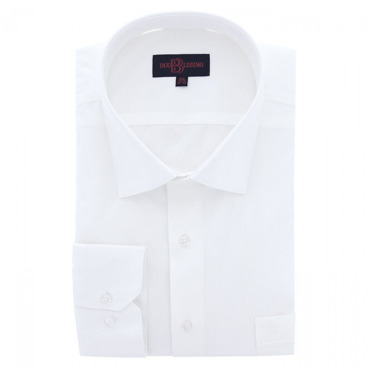 Chemise forte taille unie-lisio-aa2db3 blanc blanc