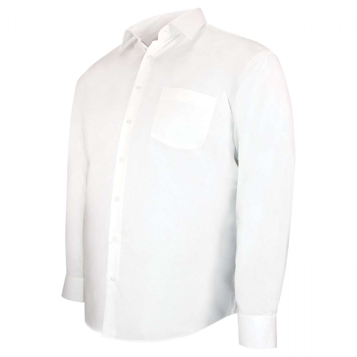 Chemise forte taille unie-lisio-aa2db1 blanc