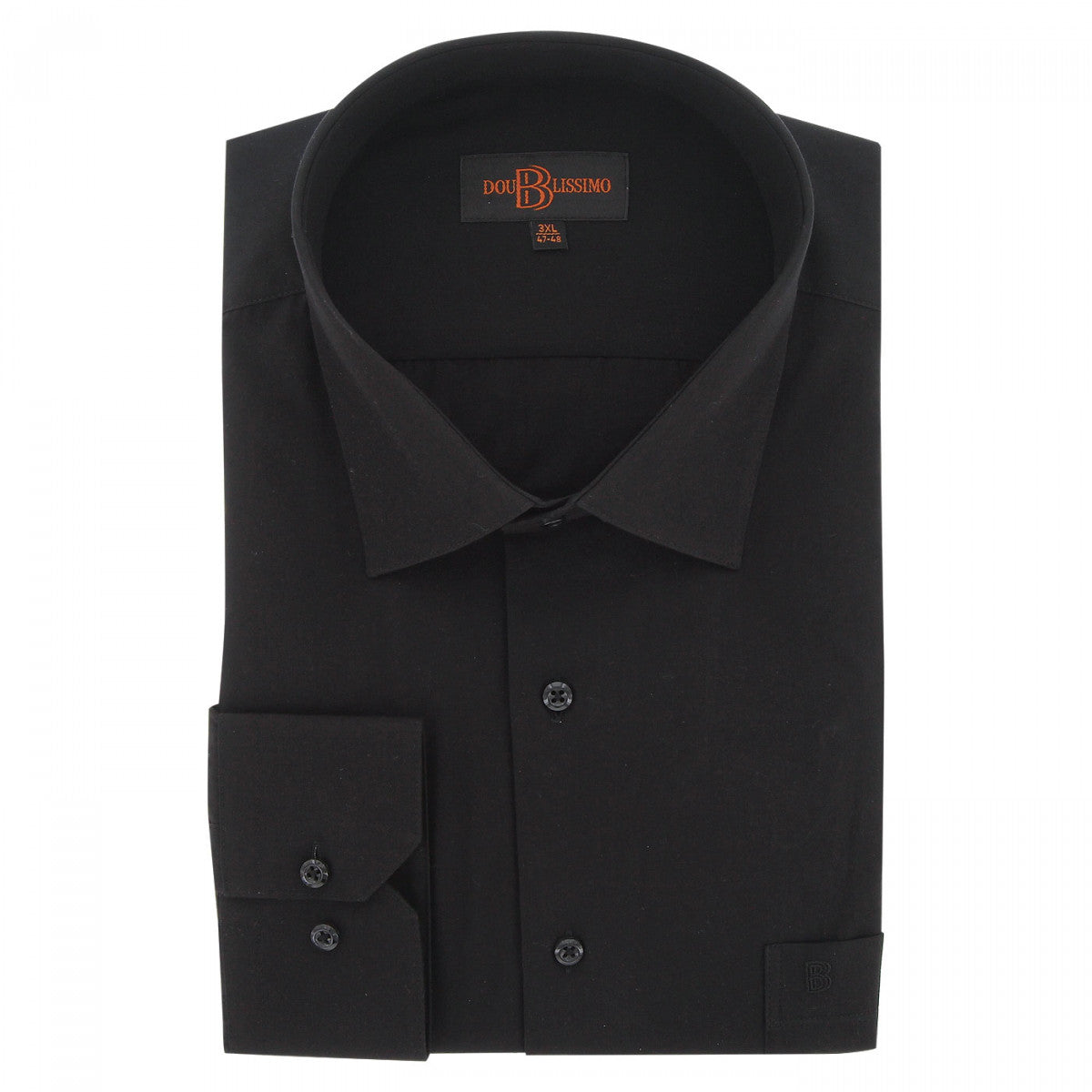 Chemise forte taille unie-lisio-aa2db4 noir