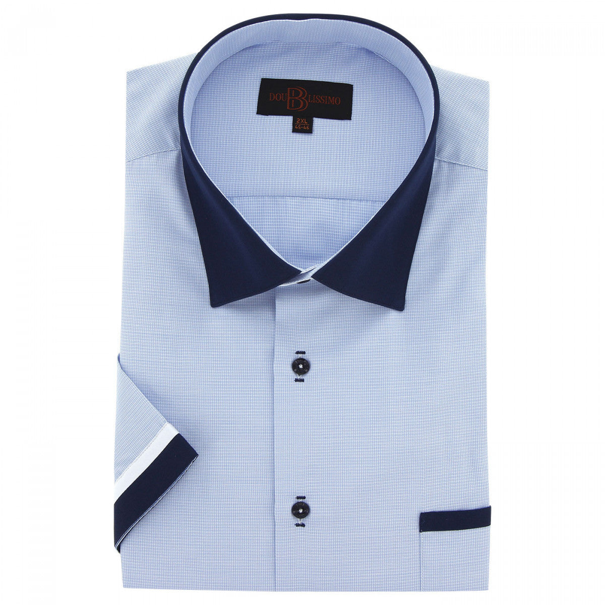 Chemisette forte taille AD2DBMC1 bleu ciel