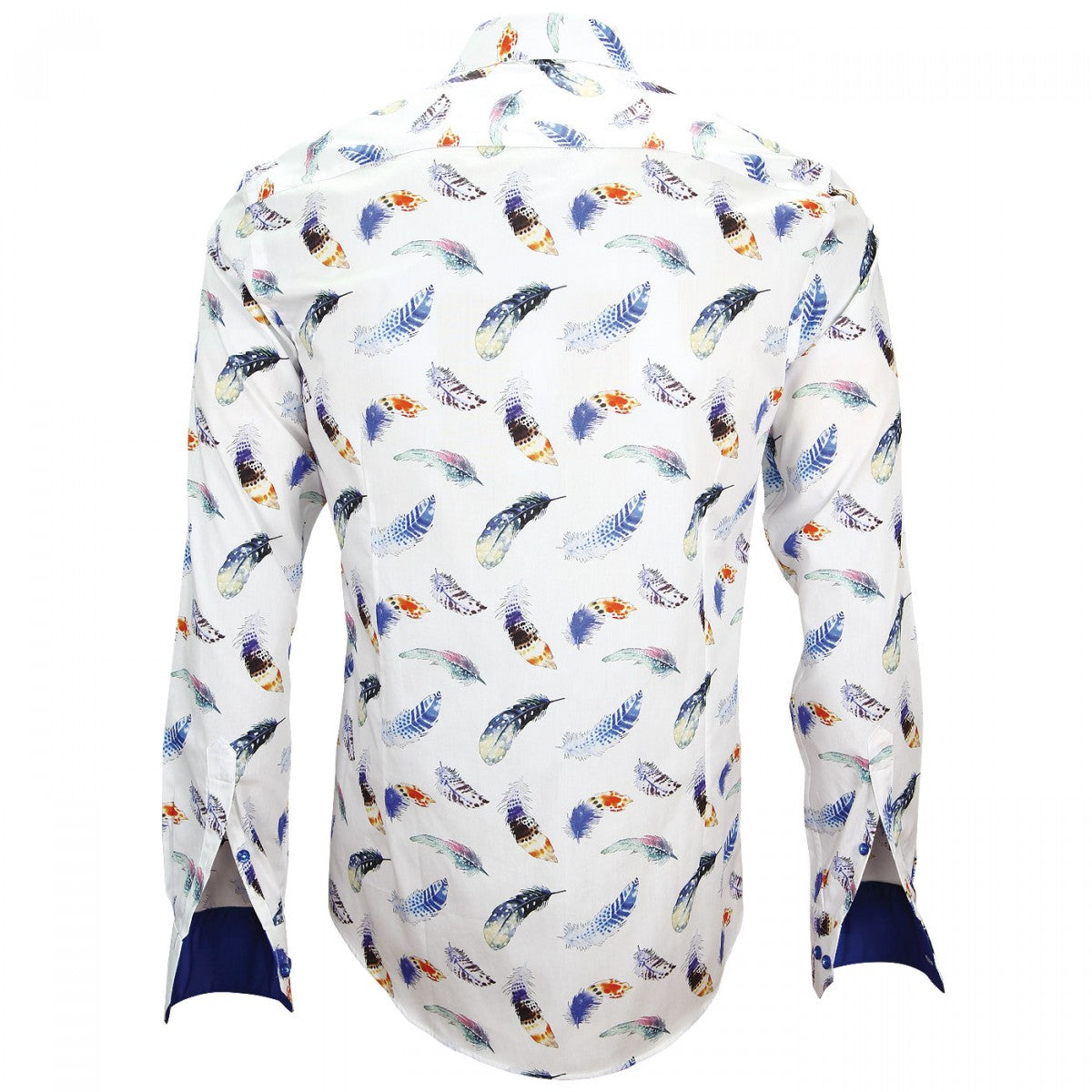 Chemise impriméeFEATHER Andrew Mac Allister ZB12AM1 blanc bleu