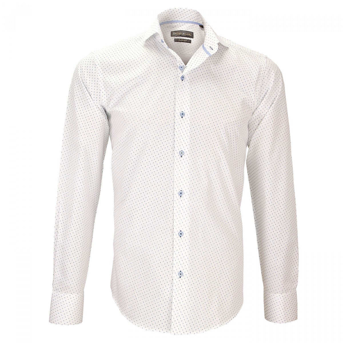 Chemise impriméeFIORI Emporio balzani P7EB1 blanc bleu ciel
