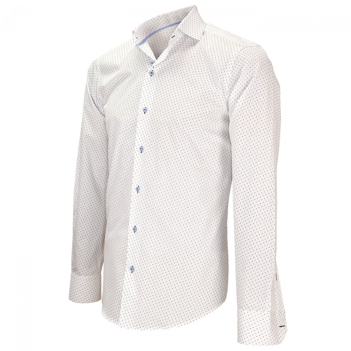 Chemise impriméeFIORI Emporio balzani P7EB1 blanc bleu ciel