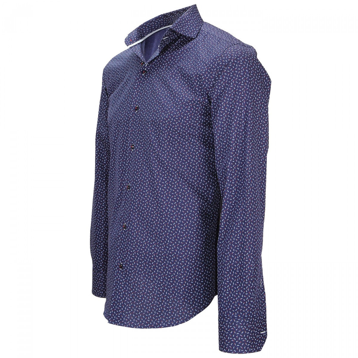 Chemise libertyFIORI Emporio balzani P7EB3 bleu marine
