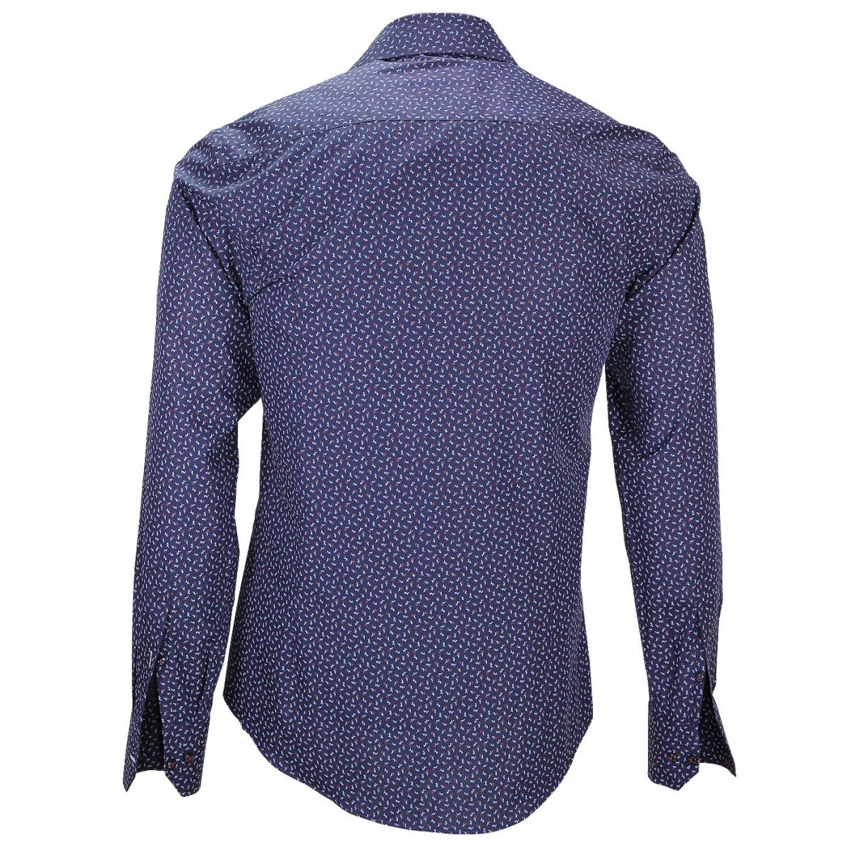 Chemise libertyFIORI Emporio balzani P7EB3 bleu marine