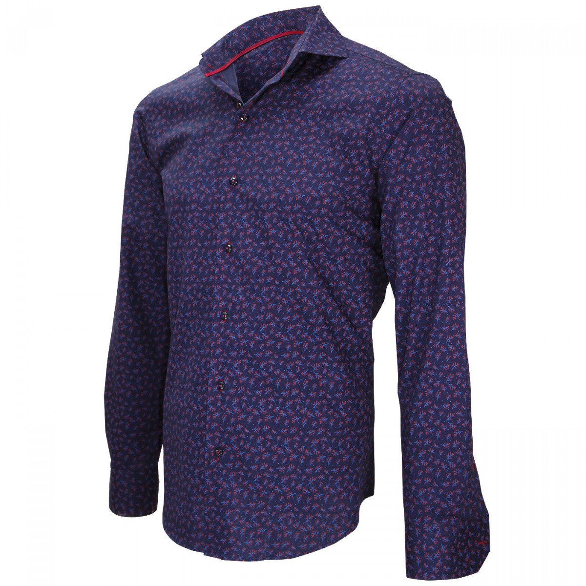 Chemise impriméeFIORI Emporio balzani P7EB2 bleu rouge