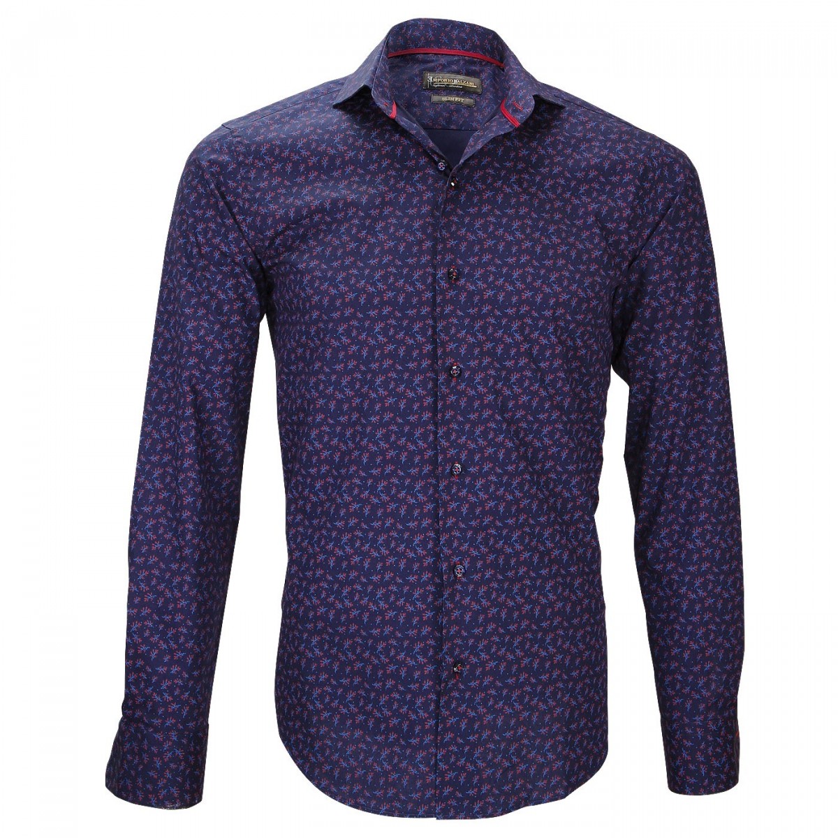 Chemise impriméeFIORI Emporio balzani P7EB2 bleu rouge