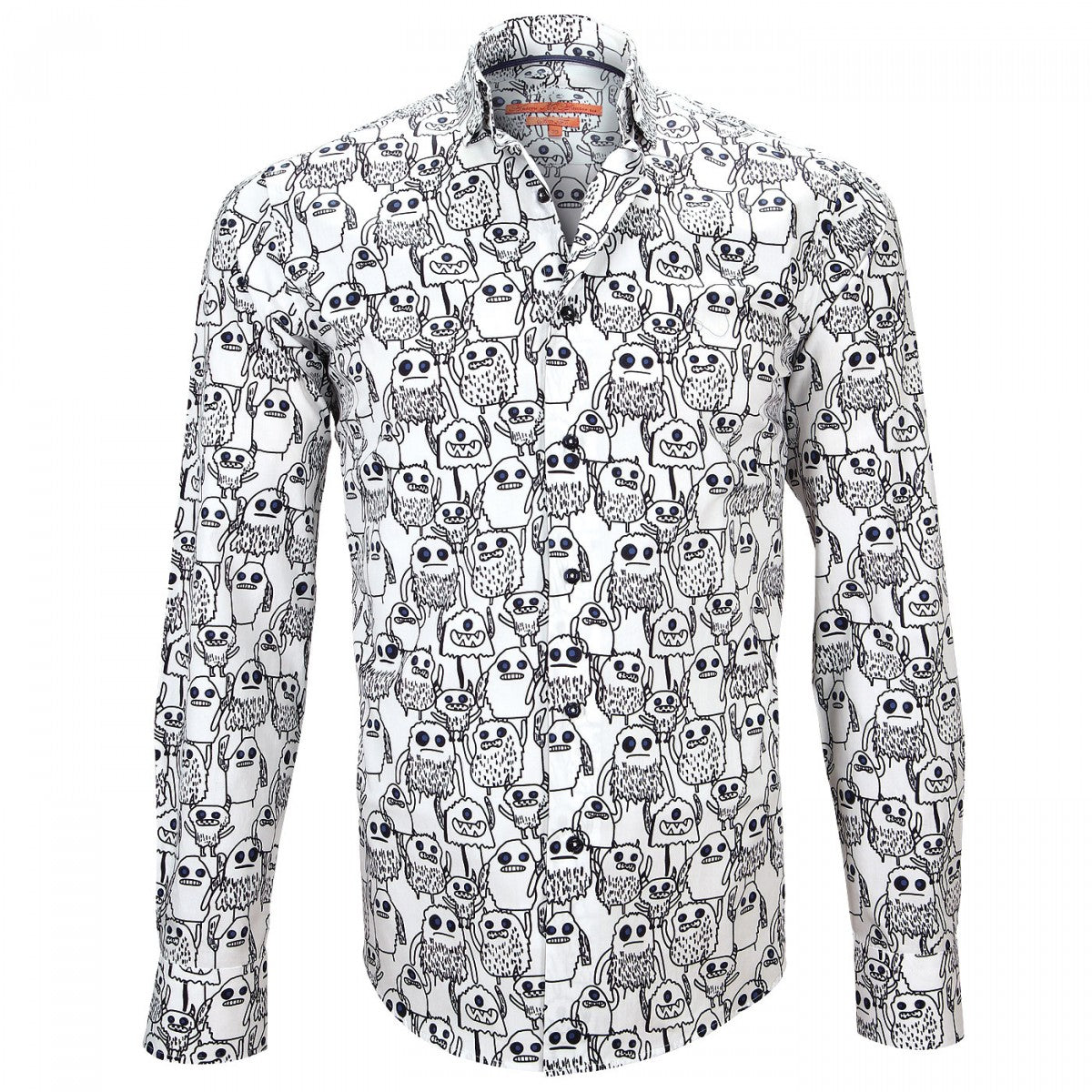 Chemise impriméeMONSTER Andrew Mac Allister ZB15AM2 blanc