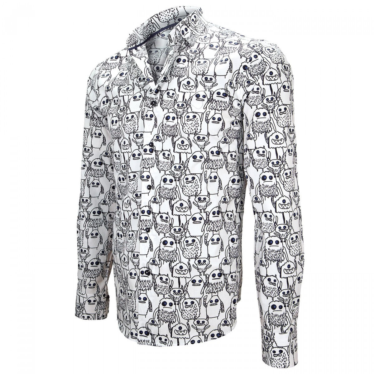 Chemise impriméeMONSTER Andrew Mac Allister ZB15AM2 blanc