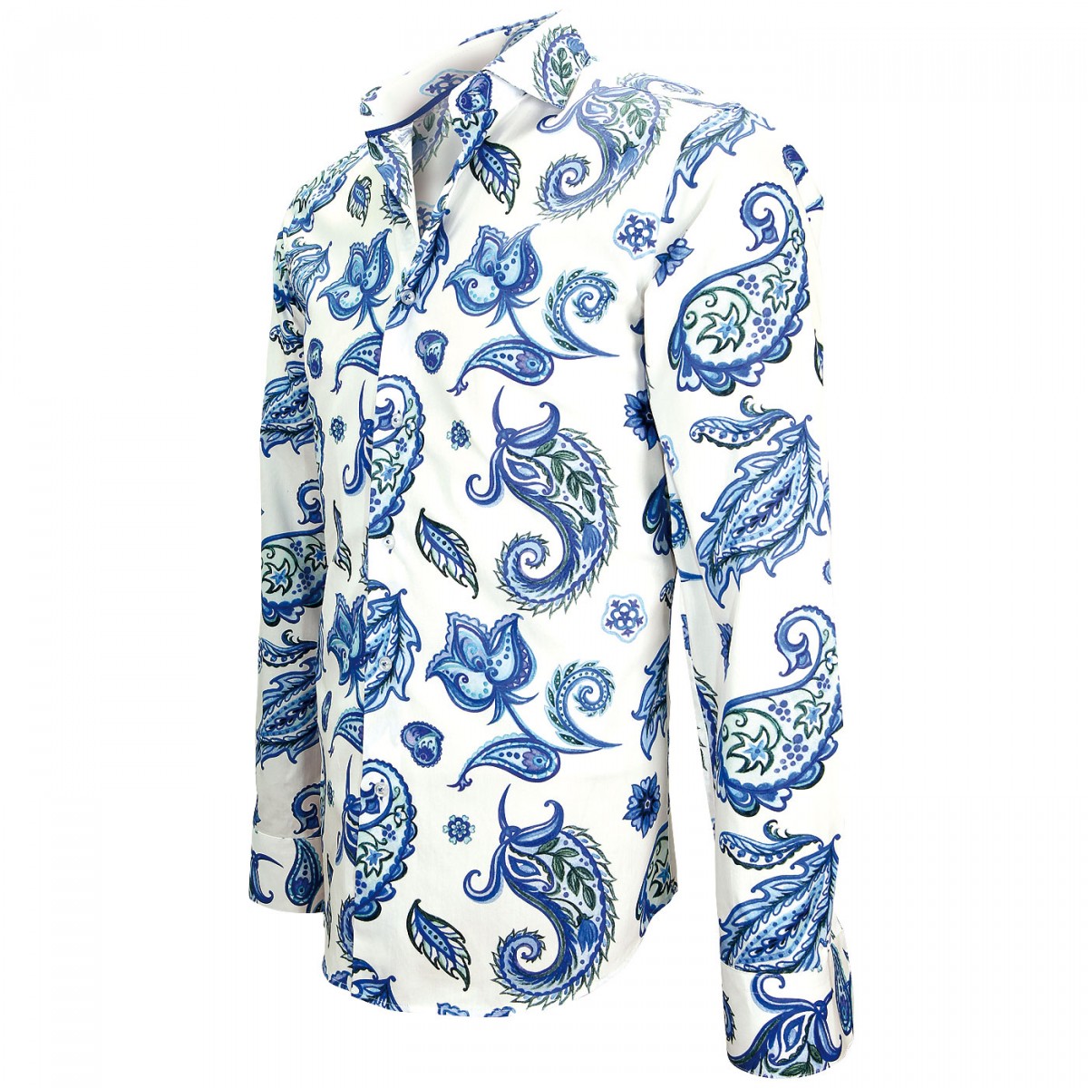 Chemise impriméePAYSLEY Andrew Mac Allister ZB4AM1 bleu