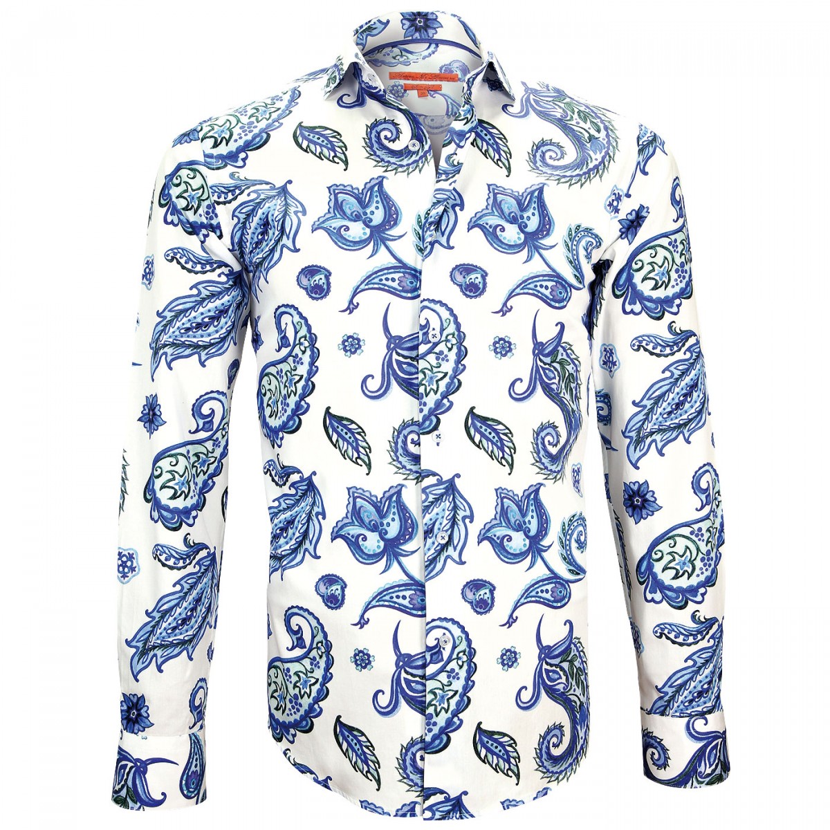 Chemise impriméePAYSLEY Andrew Mac Allister ZB4AM1 bleu