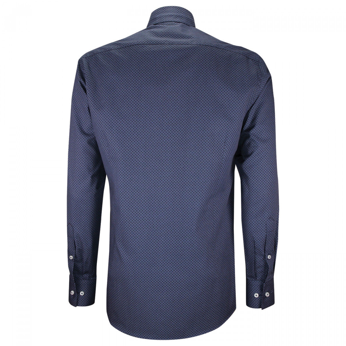 Chemise mode col cousu mao à motifs CA5EB1 bleu marine