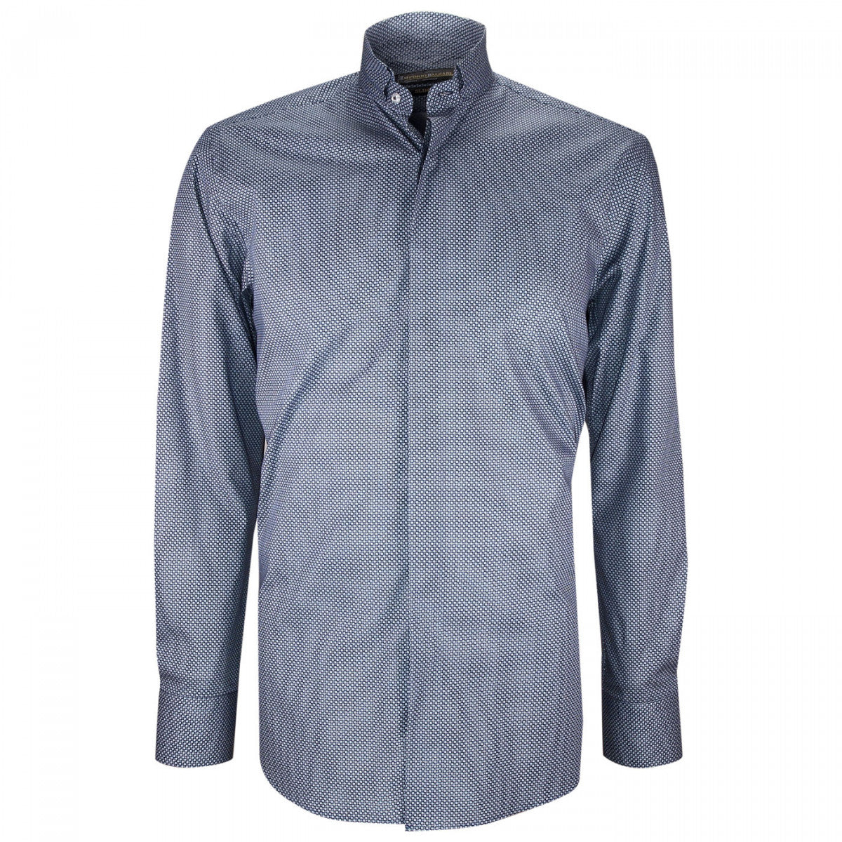 Chemise mode col cousu mao à motifs CA5EB4 bleu
