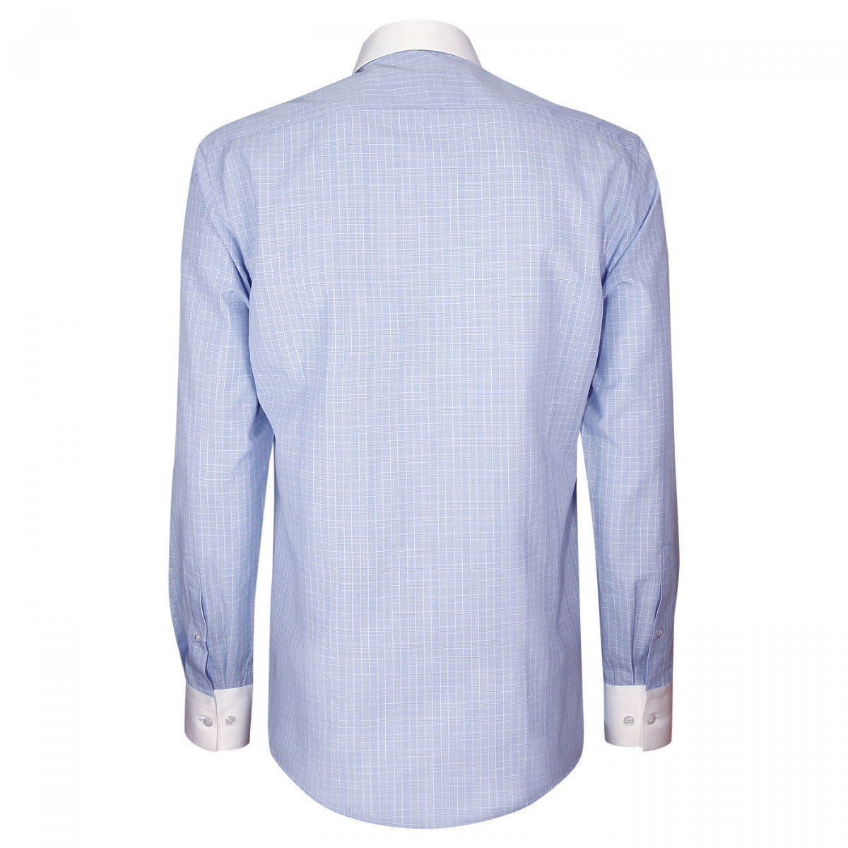 Chemise mode col et poignets blancs josh Andrew Mac Allister CA5AM1 bleu