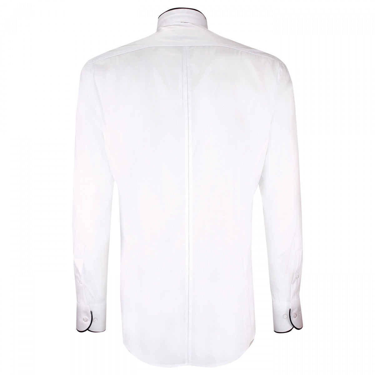 Chemise mode cintrée col mao CA4EB1 blanc noir