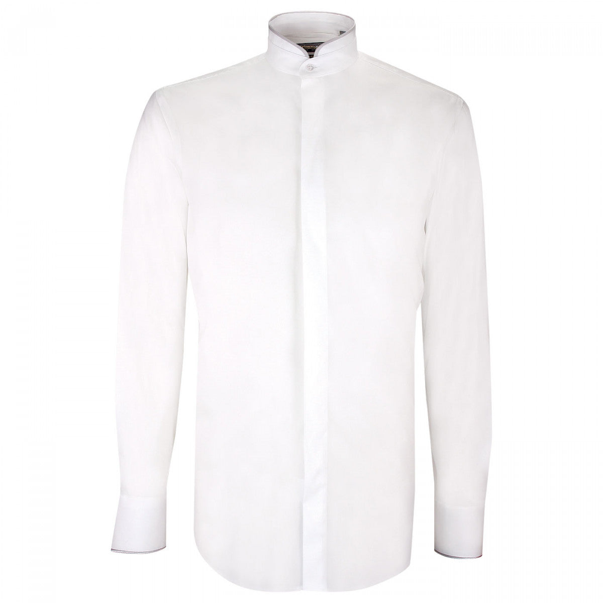 Chemise mode cintrée col mao CA4EB2 blanc