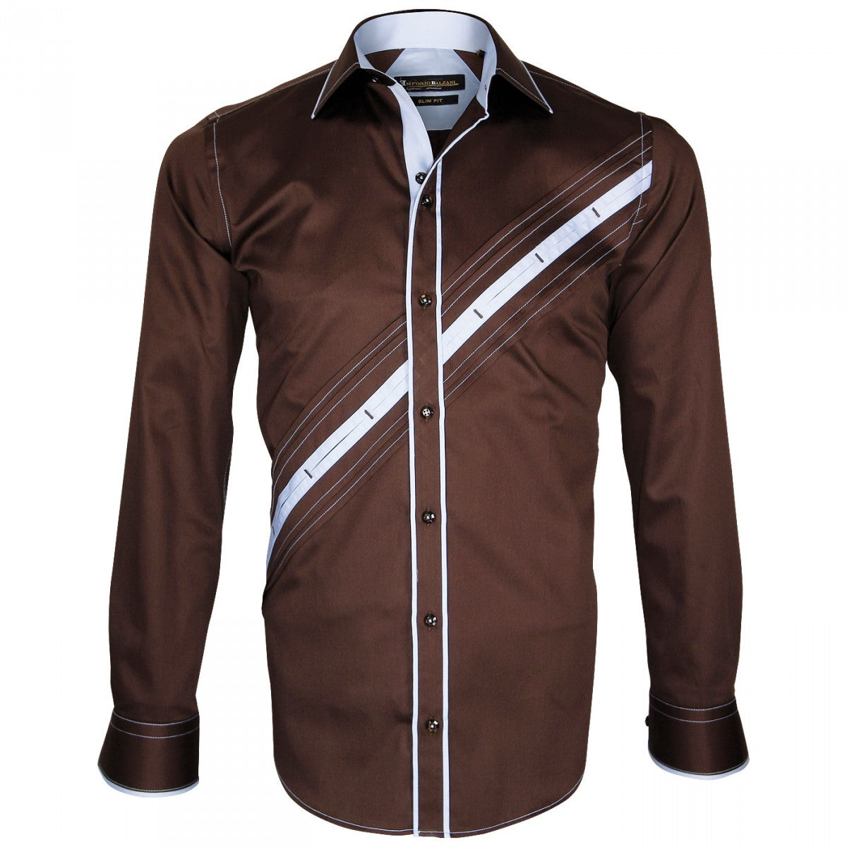Chemise mode LAZZIO Emporio balzani Q19EB3 marron