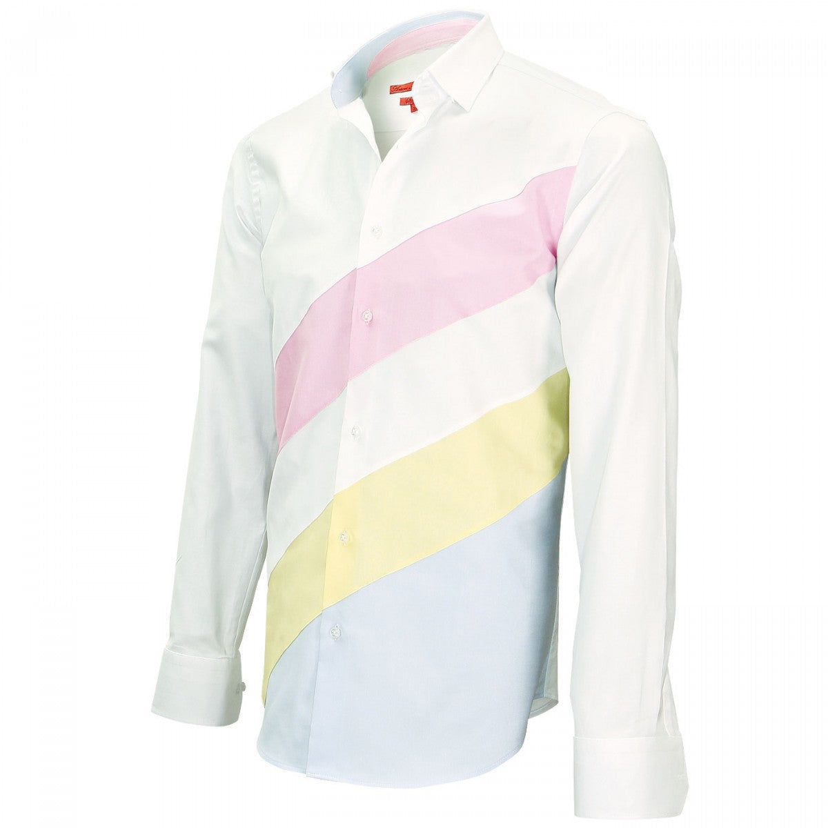 Chemise mode blanc jaune