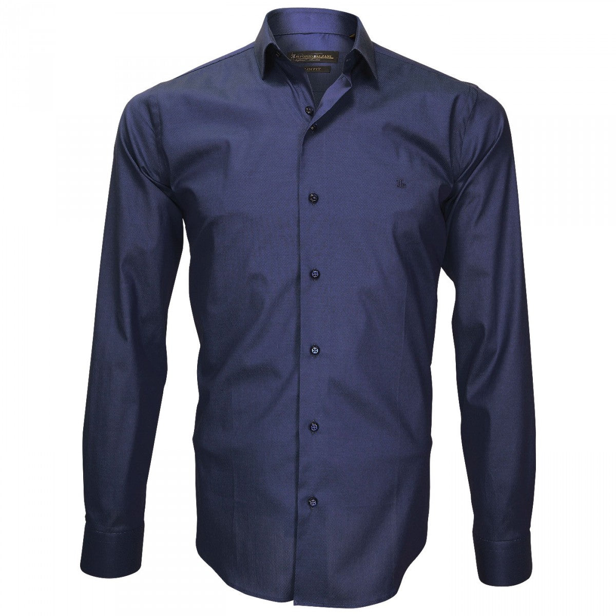Chemise popeline armuréeTIBERIO Emporio balzani J4EB5 bleu fonce