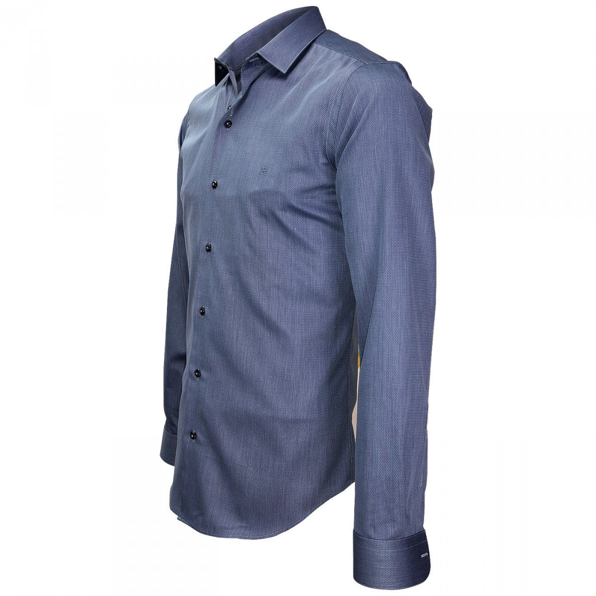 Chemise popeline armuréeTIBERIO Emporio balzani J4EB7 bleu indigo