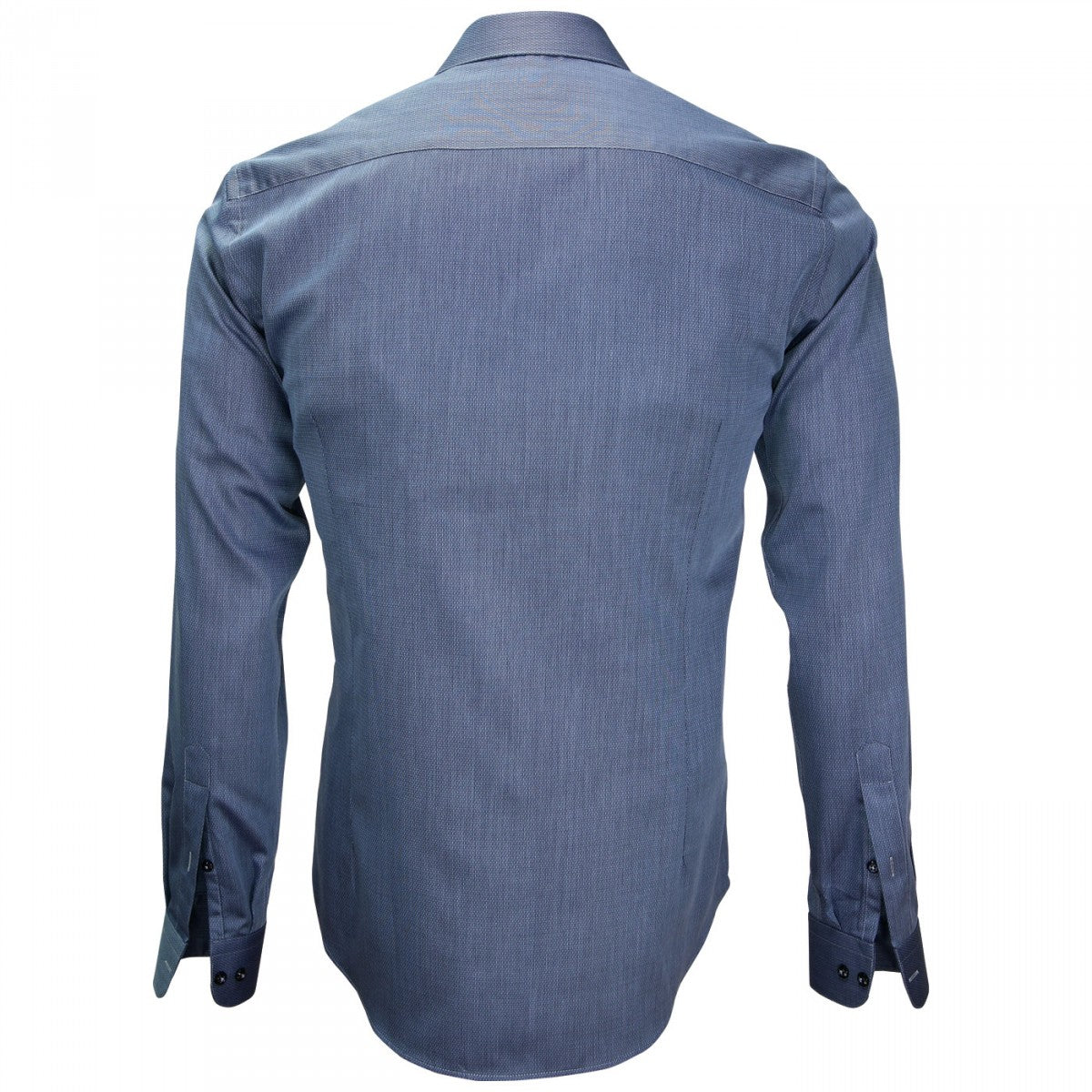 Chemise popeline armuréeTIBERIO Emporio balzani J4EB7 bleu indigo