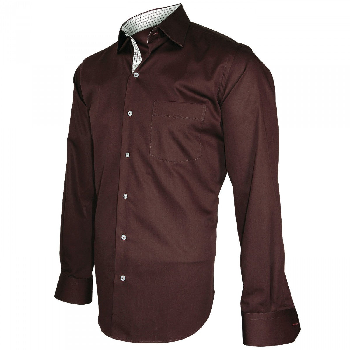 Chemise mode TINO Emporio balzani Q1EB18 marron blanc