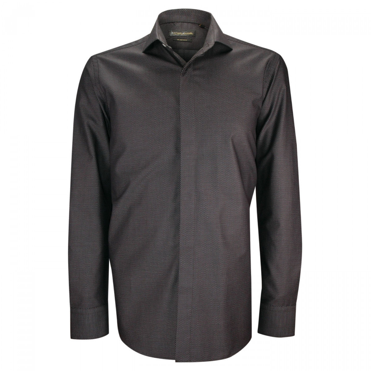 Chemise mode gorge cachée à motifs CA9EB2 noir