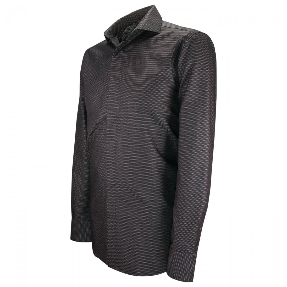 Chemise mode gorge cachée à motifs CA9EB2 noir