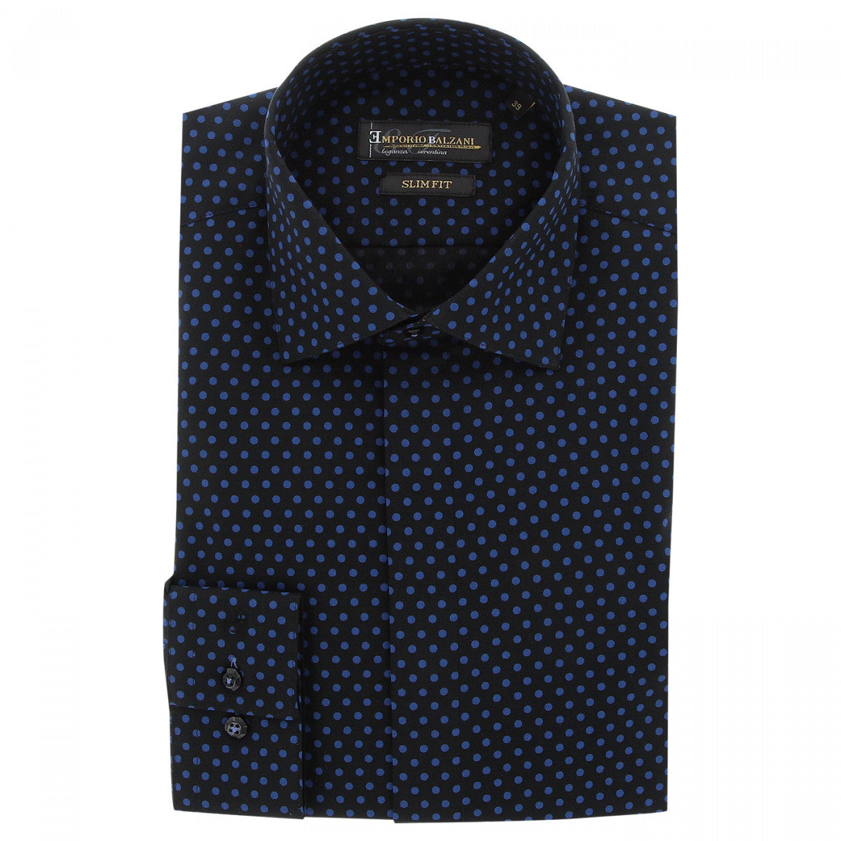 Chemise mode gorge cachée à motifs CA10EB2 noir
