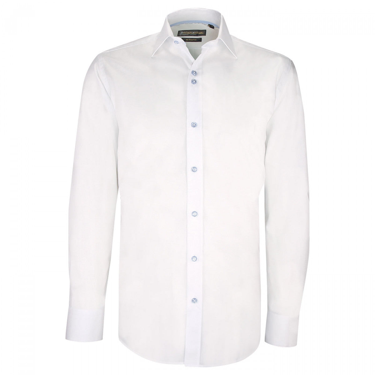 Chemise mode cintrée haut de gamme CA6EB3 blanc bleu