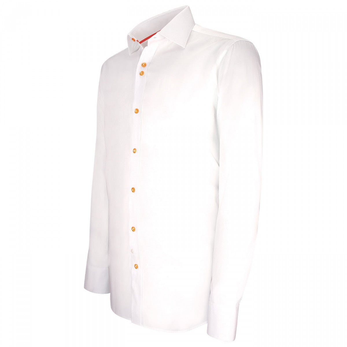 Chemise mode cintrée haut de gamme CA6EB2 blanc orange