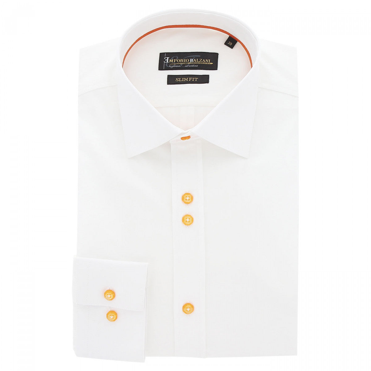 Chemise mode cintrée haut de gamme CA6EB2 blanc orange
