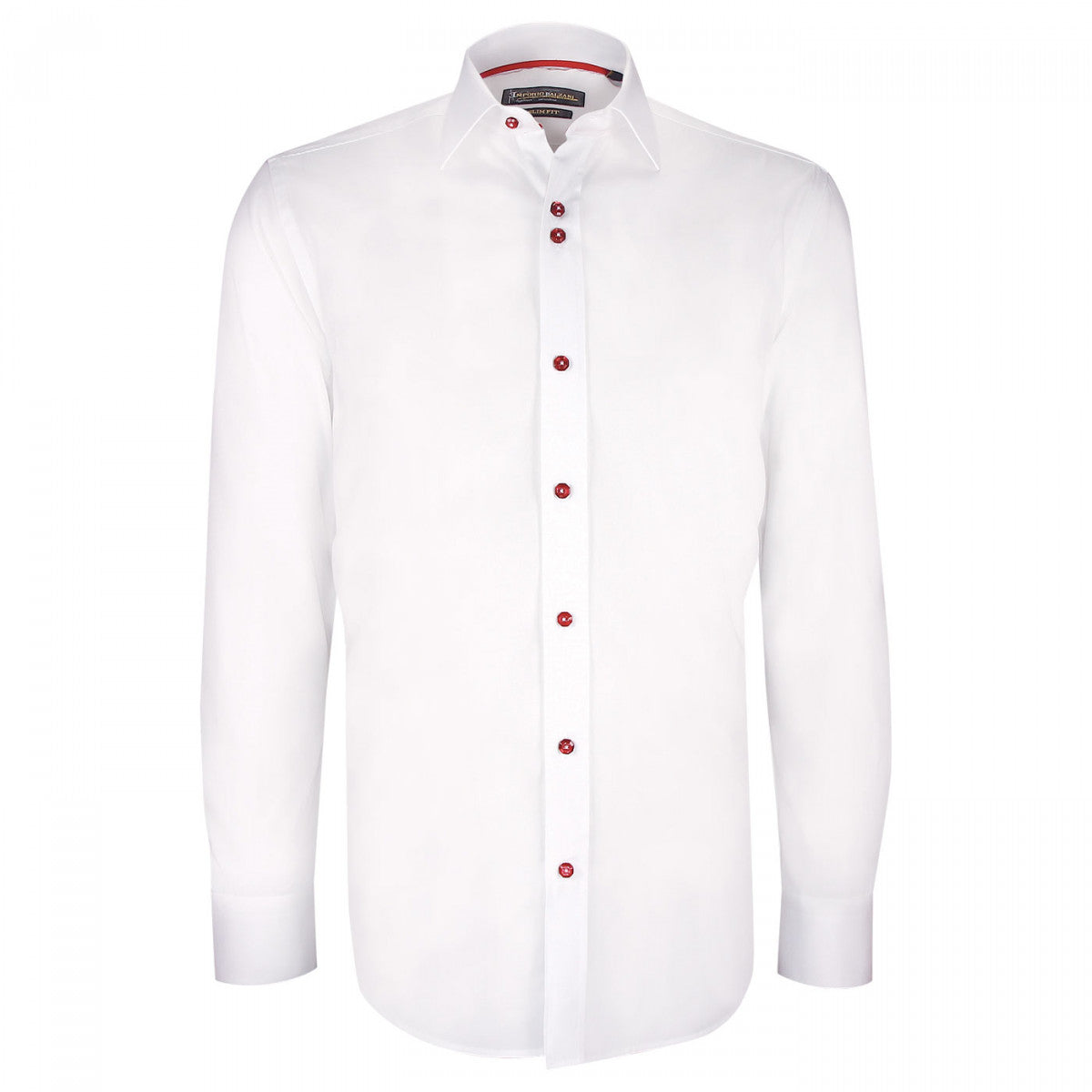 Chemise mode cintrée haut de gamme CA6EB1 blanc rouge