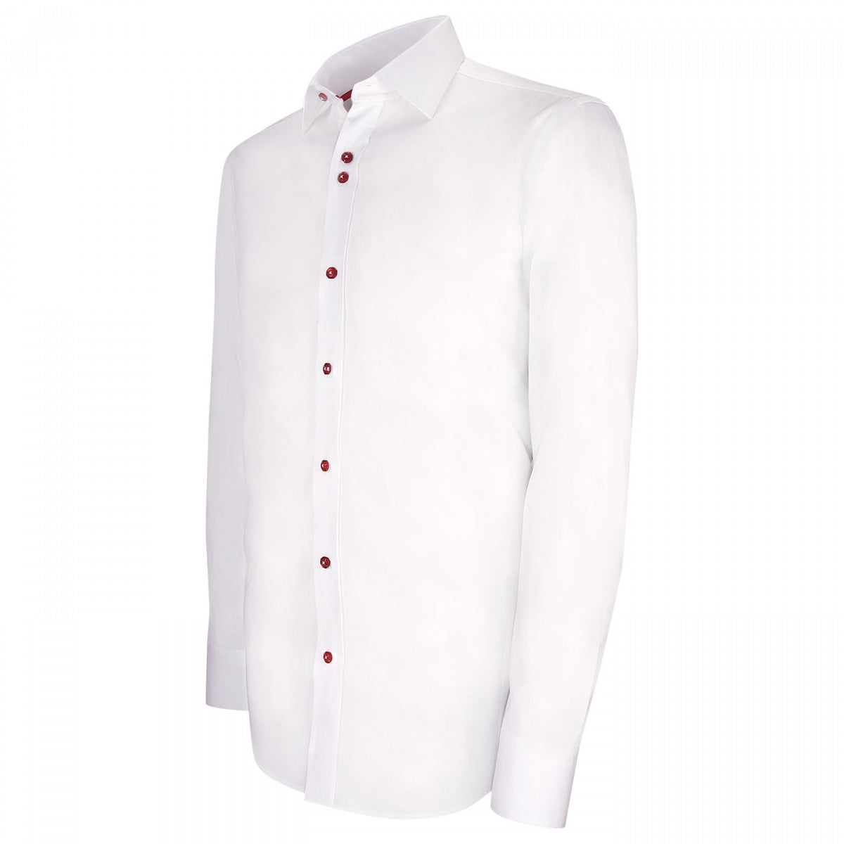 Chemise mode cintrée haut de gamme CA6EB1 blanc rouge