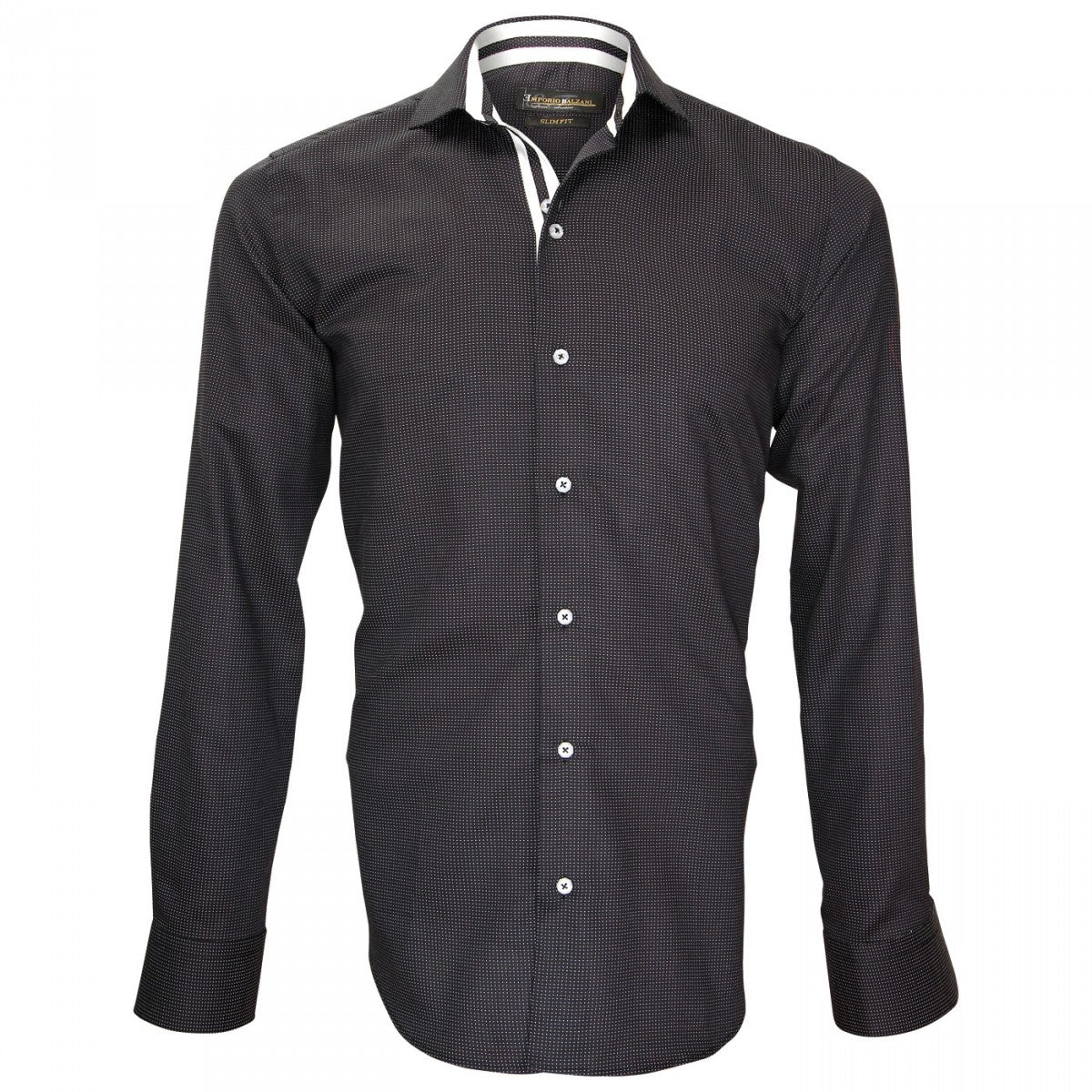 Chemise popeline armurée noir