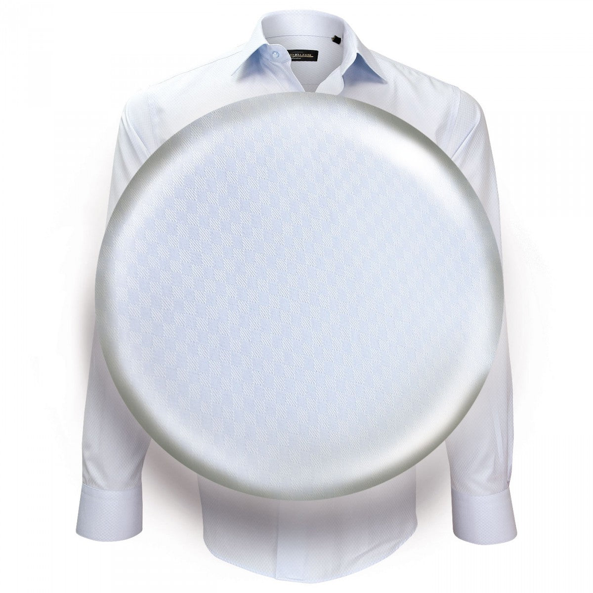 Chemise popeline armurée bleu