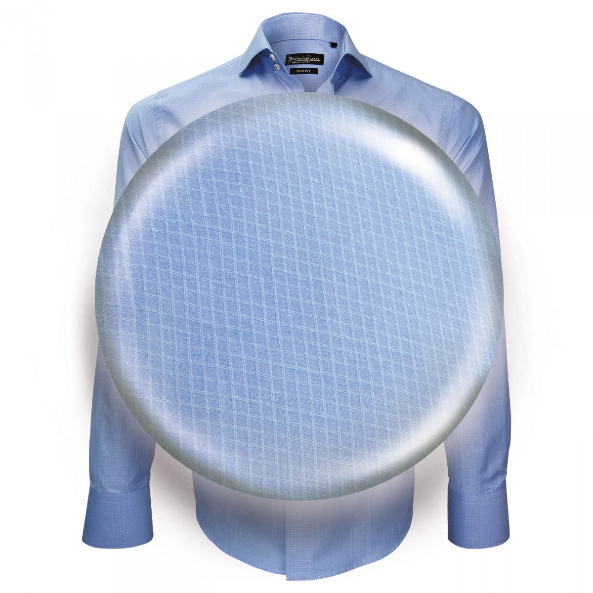 Chemise repassage facileTIBURTINI Emporio balzani J8EB3 bleu