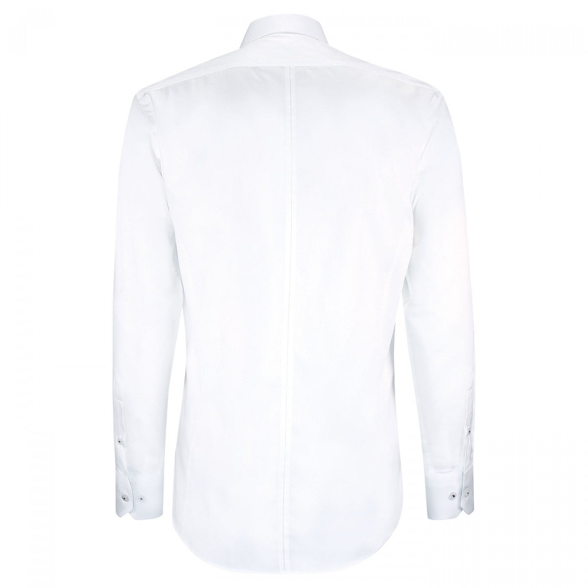 Chemise cintrée satin de coton FLAG-AA13AM1 blanc