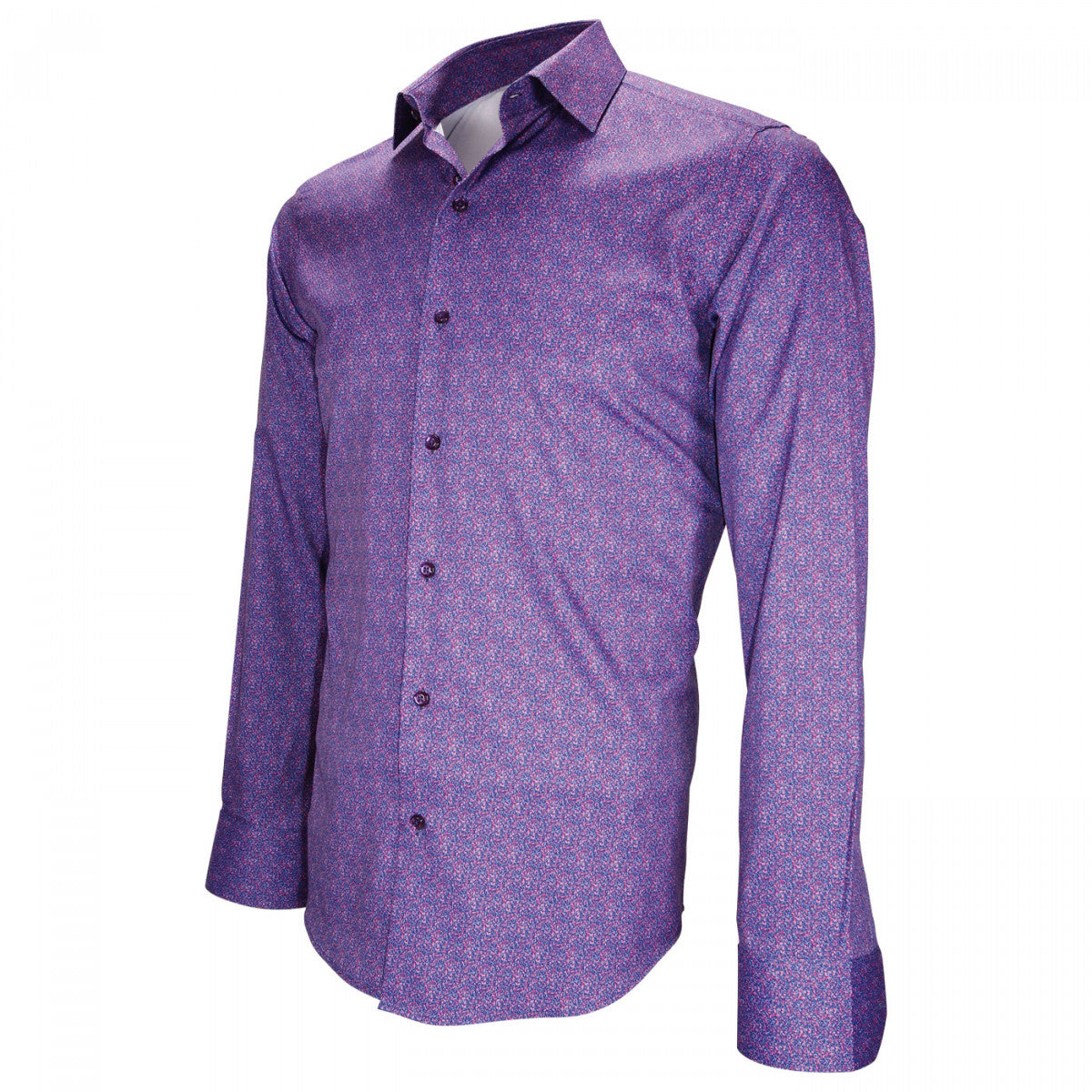 Chemise StretchBENEDETTO Emporio balzani FT11EB4 violet bleu