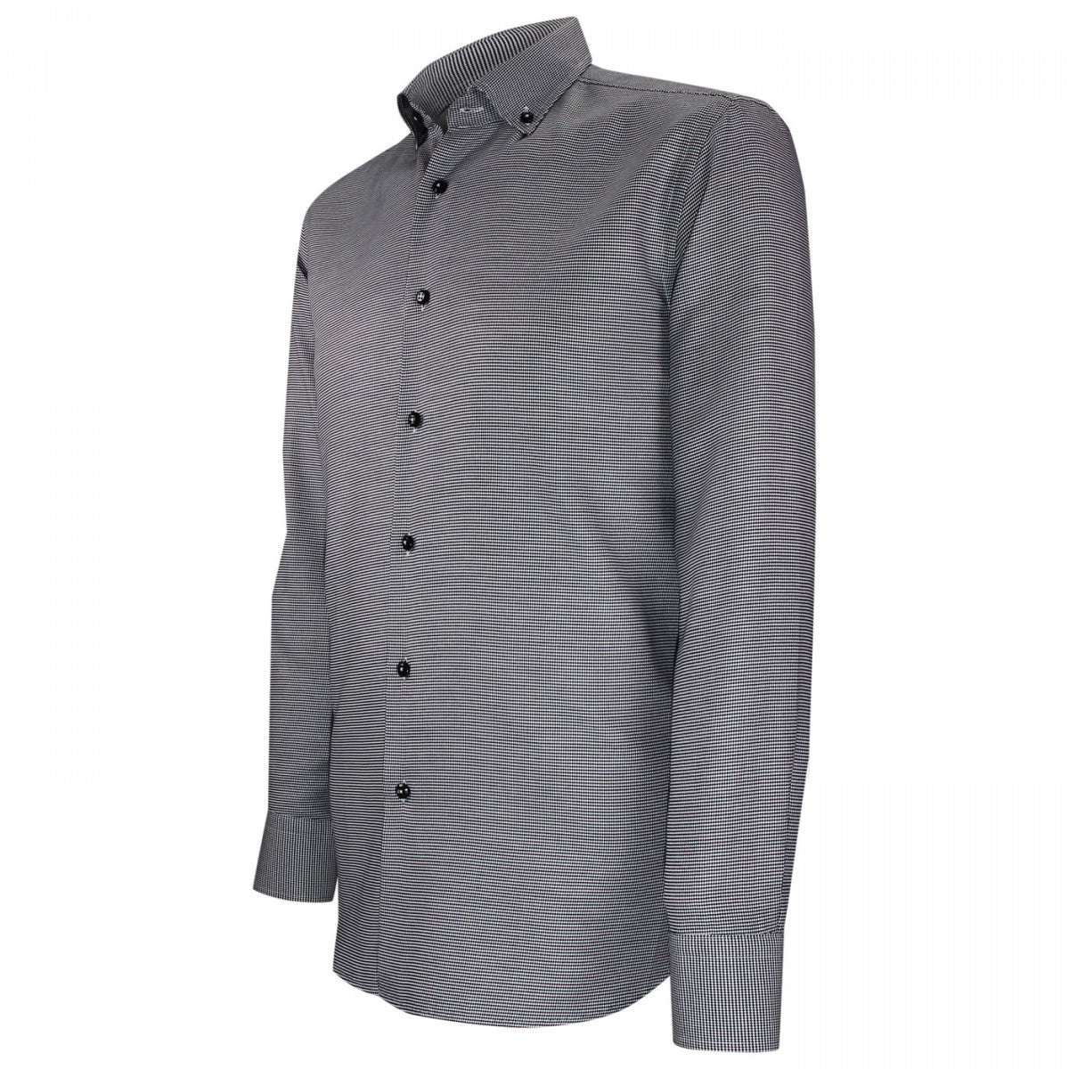 Chemise cintrée tissu à motifs AB2AM1 noir