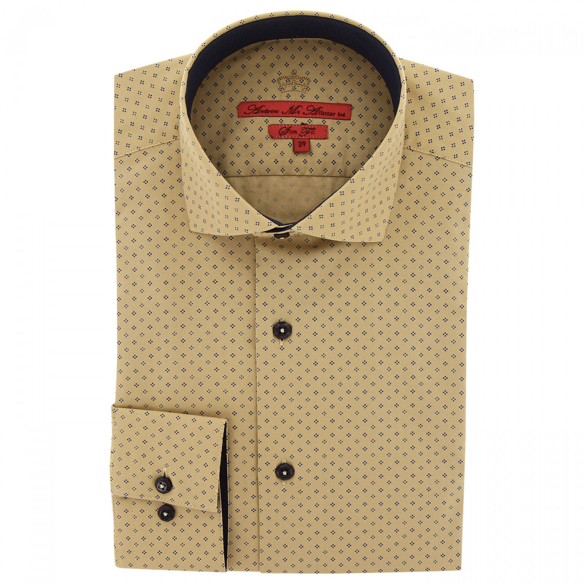 Chemise cintrée tissu à motifs PARTY-AA7AM1 beige